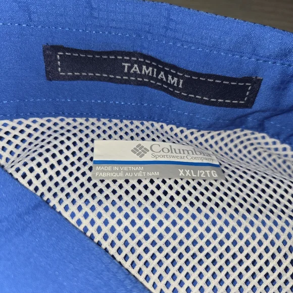 Columbia Men's Casual Blue Button Down Shirt Tamaimi Sz XXL PFG - Picture 4 of 6